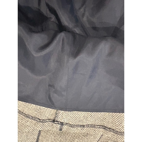 Ralph Lauren Tweed Mini Skirt Black White Geometric Zip Closure Women's 12P - Picture 5 of 5